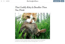 screenshot: The New York Times science article