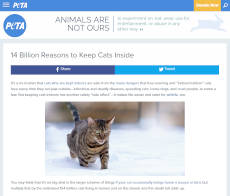 screenshot: PETA article