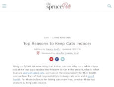 screenshot: The Spruce Pets article